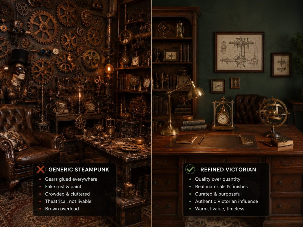Steampunk Costume vs Steampunk Interior