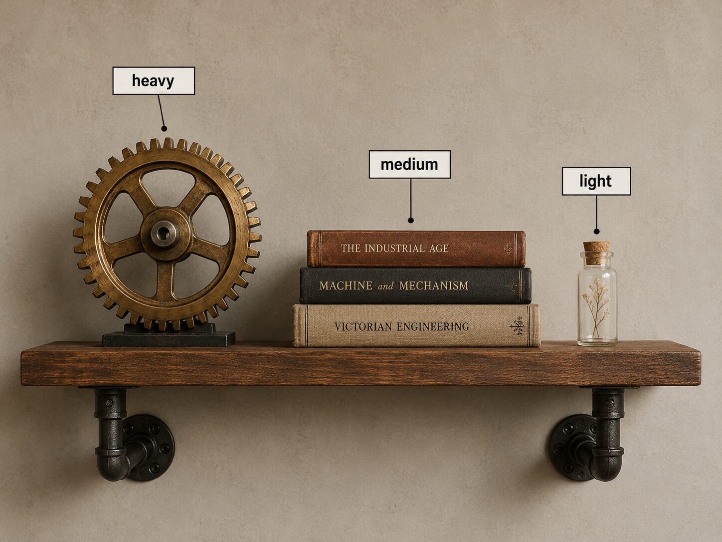 How to Style a Steampunk Shelf: The Rule of Odd Numbers and Visual Weight